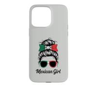 Carcasa para iPhone 15 Pro MAX Mexican Girl México Bandera Nacional Match Favorite My Game Day