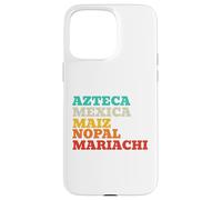 Carcasa para iPhone 15 Pro MAX México Azteca Mexica Maiz Nopal Mariachi