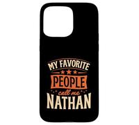 Carcasa para iPhone 15 Pro MAX Mi Gente Favorita me Llama Nathan Nombre Personalizado