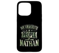 Carcasa para iPhone 15 Pro MAX Mi Gente Favorita me Llama Nathan Nombre Personalizado