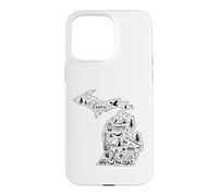 Carcasa para iPhone 15 Pro MAX Michigan Camping Adventure UP & Lower Peninsula Outdoor