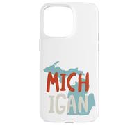 Carcasa para iPhone 15 Pro MAX Michigan Estados Unidos, MI Estado de Michigan Souvenir