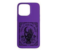 Carcasa para iPhone 15 Pro MAX Místico Vintage Quiromancia Mano Luna Mágica Arte Popular Diseño