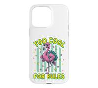 Carcasa para iPhone 15 Pro MAX Mochila para Gafas de Sol de Flamenco Too Cool For Rules