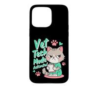 Carcasa para iPhone 15 Pro MAX Modo Vet Tech Activado Funny Cat Veterinary