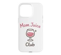 Carcasa para iPhone 15 Pro MAX Mom Juice Club Funny Wine Drinking Mothers Humor Design