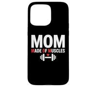 Carcasa para iPhone 15 Pro MAX Mom Made of Muscles Strong Emotional Phrase Mama