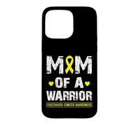 Carcasa para iPhone 15 Pro MAX Mom of a Warrior Childhood Cancer Awareness Mother Women