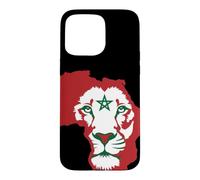 Carcasa para iPhone 15 Pro MAX Morocco Flag Lion of Africa Proud Moroccan Football Game