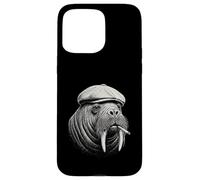 Carcasa para iPhone 15 Pro MAX Morsa Cigarrillo Fuma Mafia Meme Animal