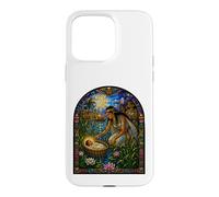 Carcasa para iPhone 15 Pro MAX Mosaico de la Biblia del bebé Moses Nilo Cesta faraón Hija