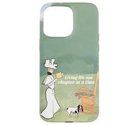 Carcasa para iPhone 15 Pro MAX Mujer y su Perro Amante de los Libros Viviendo la Vida un capítulo a la Vez