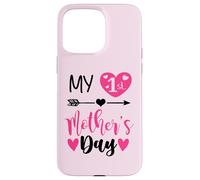 Carcasa para iPhone 15 Pro MAX My First Mothers Day Outfit Mommy 1st Time Mom Happy Mother