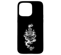 Carcasa para iPhone 15 Pro MAX Mystic Genie Djinn Rising from Lamp Bold Line Art Magic
