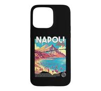 Carcasa para iPhone 15 Pro MAX Napoli Nápoles Italia Retro Viajes Arte Mediterráneo Playa