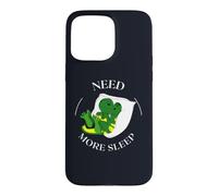 Carcasa para iPhone 15 Pro MAX Need More Sleep Funny Tired Dragon Pijama Humor