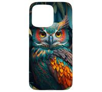 Carcasa para iPhone 15 Pro MAX Night Horned Owl Nocturnal Spotted Owls Hoot Barn Bird