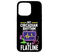 Carcasa para iPhone 15 Pro MAX Night Shift Nurse Circadian Rhythm Flatline Humor