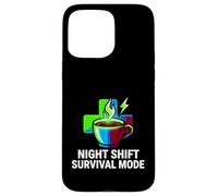 Carcasa para iPhone 15 Pro MAX Night Shift Survival Mode Nurse Medical Coffee