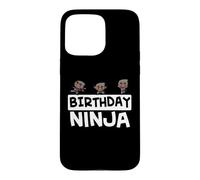 Carcasa para iPhone 15 Pro MAX Ninjas Cumpleaños Negros Cumpleaños Ninja