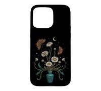 Carcasa para iPhone 15 Pro MAX Noche Daisy Flor Místico Whimsigoth Arte Episódico Dibujo