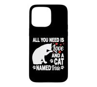 Carcasa para iPhone 15 Pro MAX Nombre Personalizado de Gato Trixie Cute Kitten Pet Lover