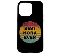 Carcasa para iPhone 15 Pro MAX Nombre Personalizado Nora I Love Nora Retro Vintage Style