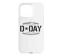 Carcasa para iPhone 15 Pro MAX Normandía Francia Día D Honor and Remember Solid Black Print