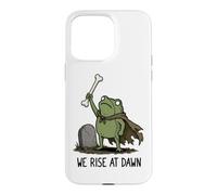 Carcasa para iPhone 15 Pro MAX Nos levantamos al Amanecer Temporada Espeluznante Rana Meme Zombie Halloween
