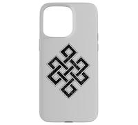 Carcasa para iPhone 15 Pro MAX Nudo Eterno sin Fin Budismo JAINISMO Ciclo DE SABIDURÍA