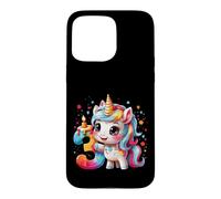 Carcasa para iPhone 15 Pro MAX NÚMERO 3 AÑOS NIÑA Unicornio 3 DE Nacimiento