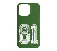 Carcasa para iPhone 15 Pro MAX Número 81 Grungy White Sports Team Style