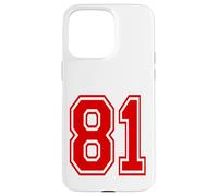 Carcasa para iPhone 15 Pro MAX Número 81 Red Sports Team Style