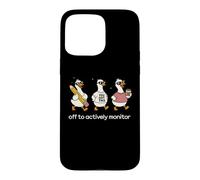 Carcasa para iPhone 15 Pro MAX Off to Actively Monitor Teacher Testing Day Funny Goose