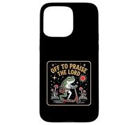 Carcasa para iPhone 15 Pro MAX Off To Praise The Lord Frog Meme Funny Christian Faith Jesus