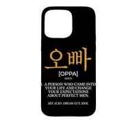 Carcasa para iPhone 15 Pro MAX Oppa Coreano Word Funny Seúl Corea KDrama Cultura