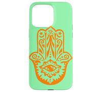 Carcasa para iPhone 15 Pro MAX Orange Hamsa Yoga Mediación