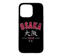 Carcasa para iPhone 15 Pro MAX Osaka Japón arqueado en inglés y Estampado Desgastado Kanji