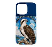 Carcasa para iPhone 15 Pro MAX Osprey Art Nouveau - Diseño de Ave rapaz