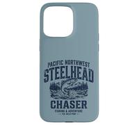 Carcasa para iPhone 15 Pro MAX Pacific Northwest Steelhead Chaser Fishing PNW Trout Angler