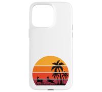 Carcasa para iPhone 15 Pro MAX Palmeras Gacelas Safari Sabana Puesta de Sol África Recuerdo