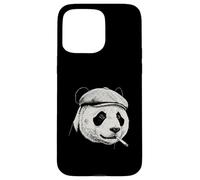 Carcasa para iPhone 15 Pro MAX Panda Cigarrillo Fuma Mafia Meme Animal