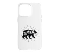 Carcasa para iPhone 15 Pro MAX Papa Bear Vintage Sunburst Dad Daddy Papo Fathers Day