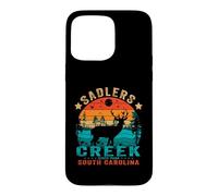 Carcasa para iPhone 15 Pro MAX Parque Estatal Sadlers Cr arolina del Sur, EE. UU., Puesta de Sol Retro