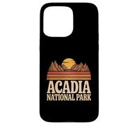 Carcasa para iPhone 15 Pro MAX Parque Nacional Acadia Vintage Montaña Puesta De Senderismo Main