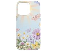 Carcasa para iPhone 15 Pro MAX Pastel Sun Meadow Luna Moth and Butterfly