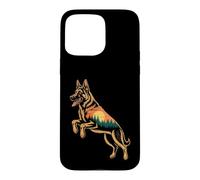 Carcasa para iPhone 15 Pro MAX Pastor Alemán Naturaleza Bosque Perros Pastor Alemán