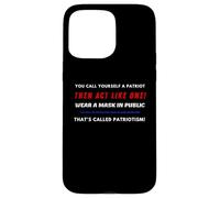 Carcasa para iPhone 15 Pro MAX Patriots Wear Masks In Public Social Distance USA Patriotic