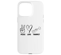 Carcasa para iPhone 15 Pro MAX Paz Amor Trompeta Orgulloso Hombres Mujeres Trompetista