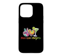 Carcasa para iPhone 15 Pro MAX Peace Love Margarita Happy Cinco de Mayo - Bebida Mexicana